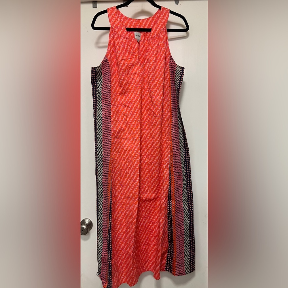 Nic & Zoe SPOTTY STRIPES DRESS - nwot - size L - 100% cotton - Picture 3 of 10